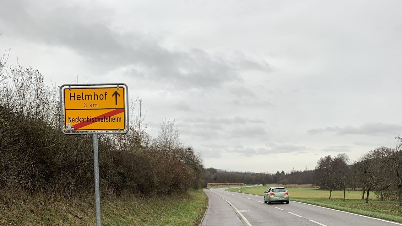 Schäden am Geh- und Radweg beim Ortsausgang Neckarbischofsheim