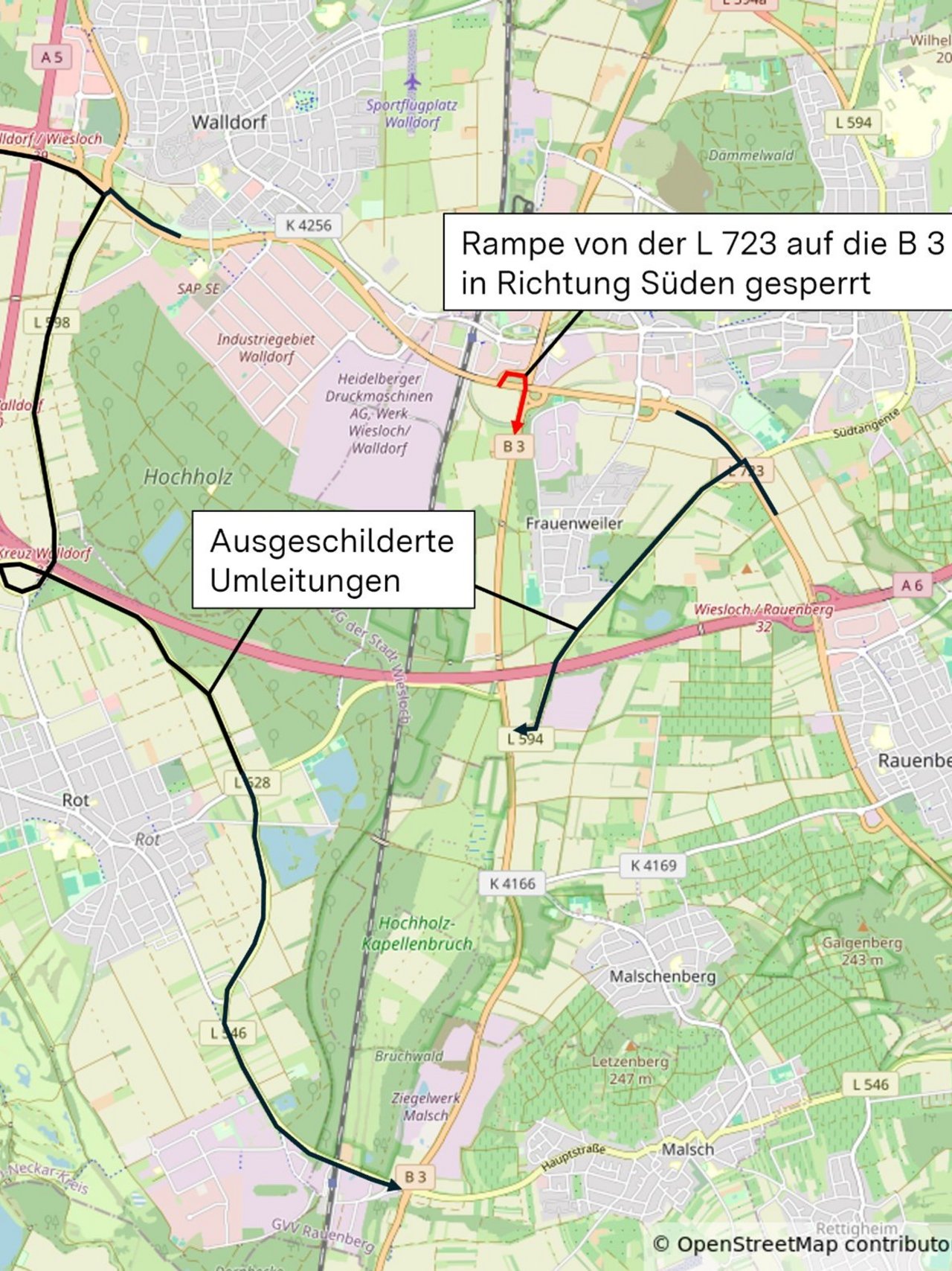 Umleitung Bauabschnitt 2