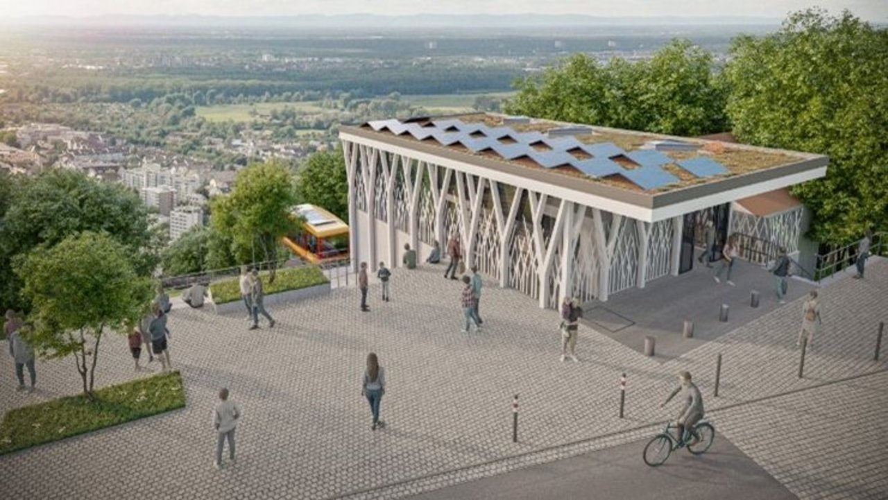 Der Durlacher Turmberg ist ein beliebtes Ausflugsziel und bietet Besucherinnen und Besuchern einen fantastischen Ausblick auf Karlsruhe und die Rheinebene. Im Zuge der Neugestaltung der Turmbergbahn wird auch eine neue Bergstation gebaut. 