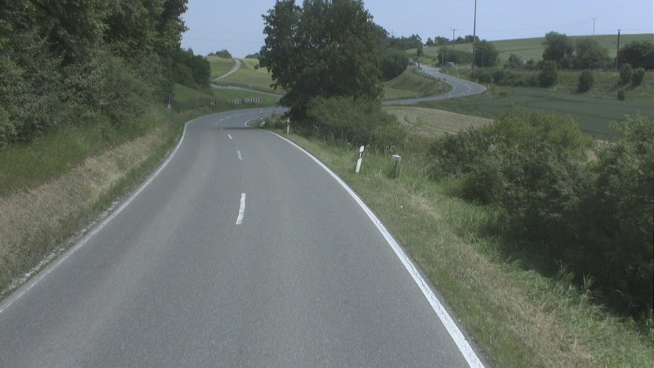Blick auf den bisherigen Bahnübergang