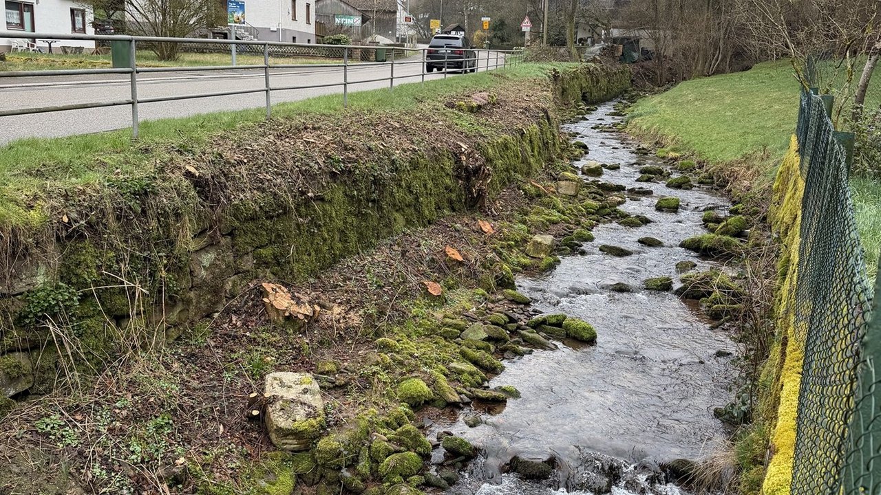 Aktueller Zustand der Stützmauer