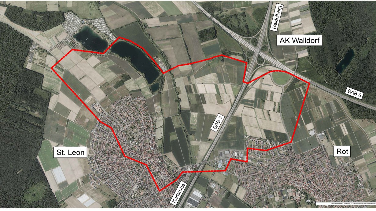 Untersuchungsraum für die Umweltverträglichkeitsstudie