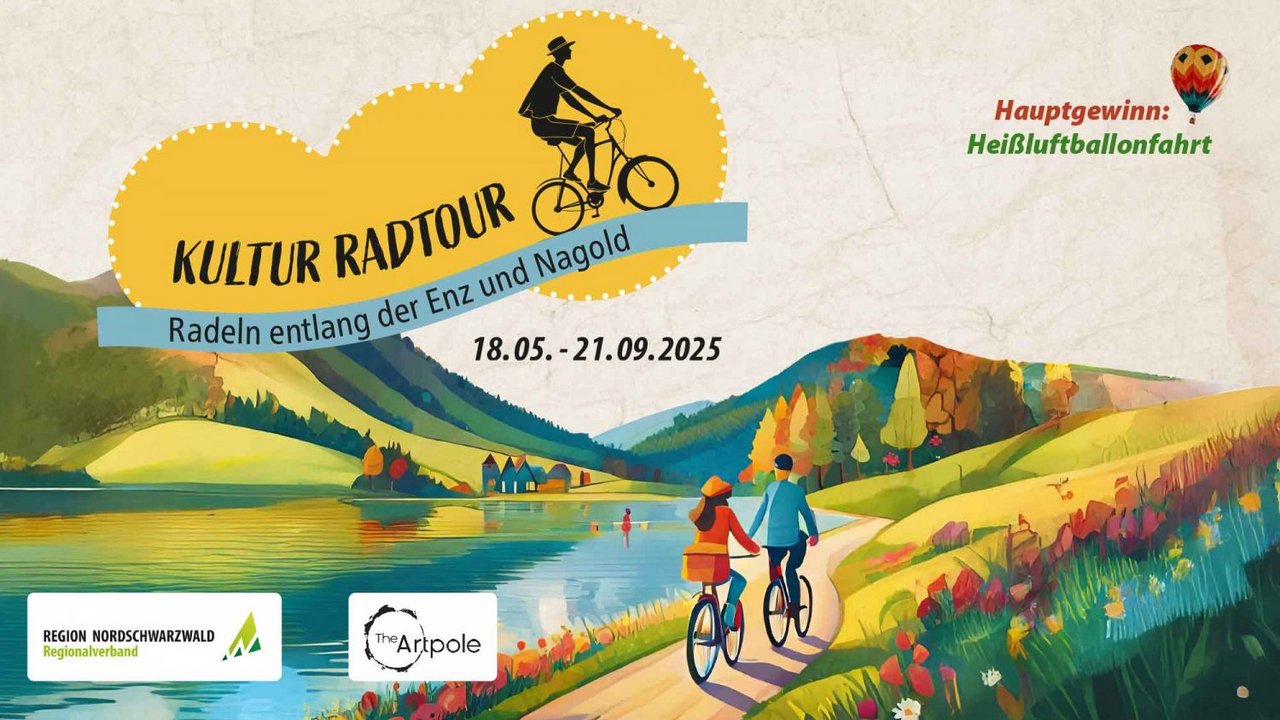 Auf diesem Bild sehen Sie den Flyer zu der Kultur Radtour Nagoldtal.