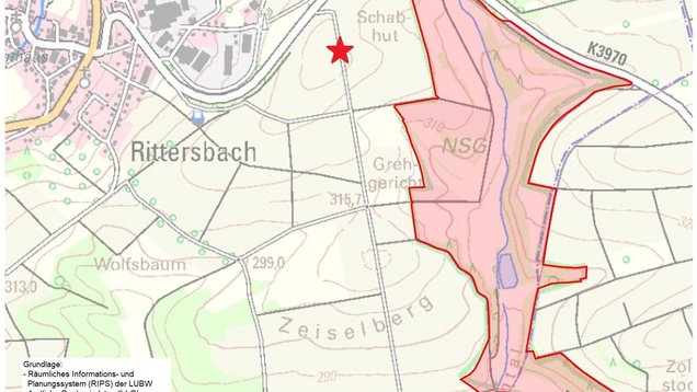 Auf diesem Bild sehen Sie eine Karte auf dem der Treffpunkt für die Exkursion zu sehen ist. 
