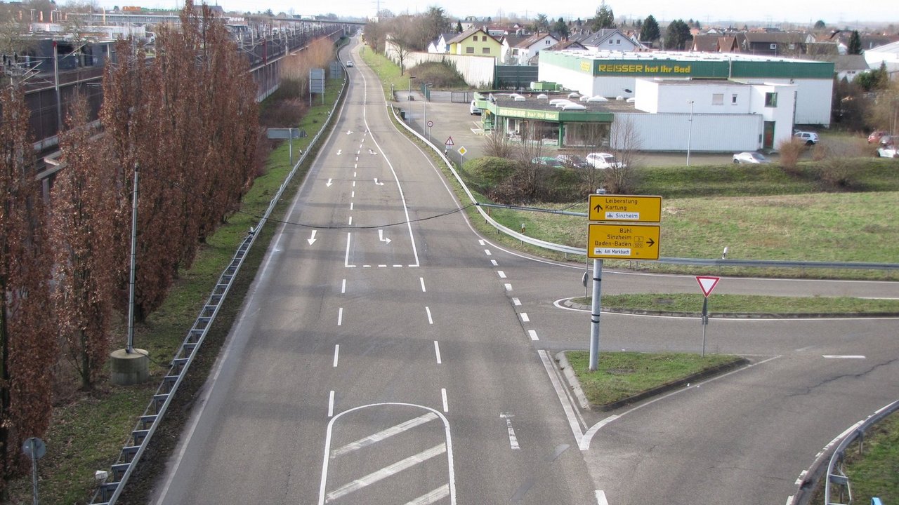 Blick auf die Ausbaustrecke B 3 neu