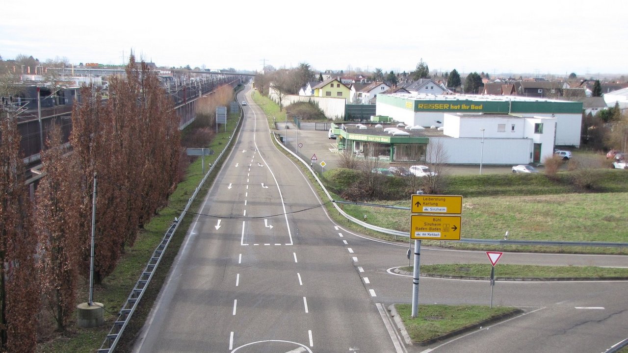Blick auf die Ausbaustrecke B 3 neu