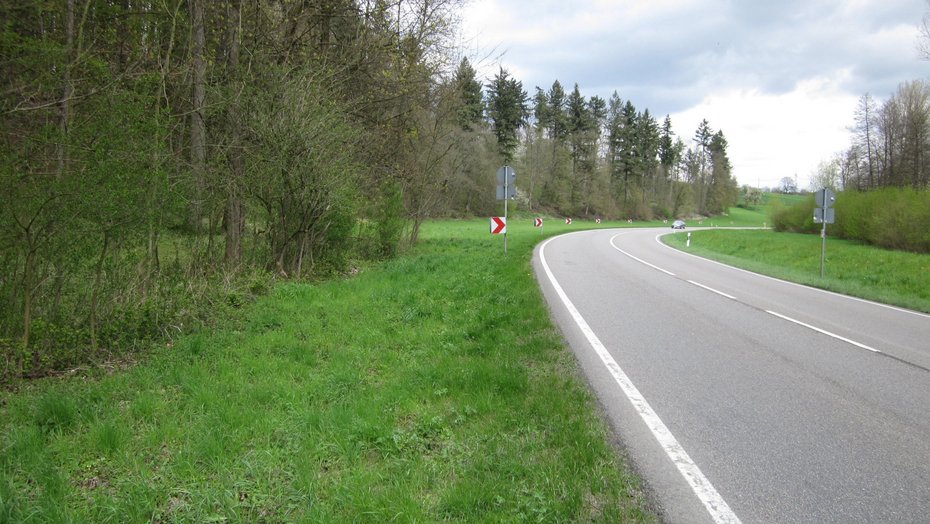 B 292 an der Atzelhälde