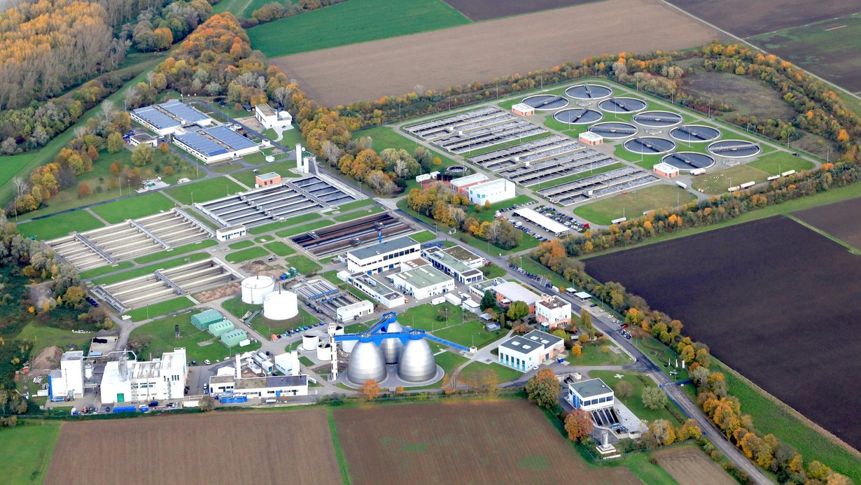 Luftbild Kläranlage Mannheim
