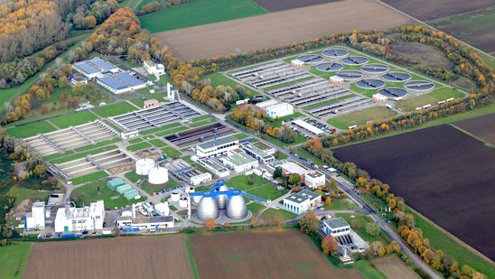 Luftbild Kläranlage Mannheim