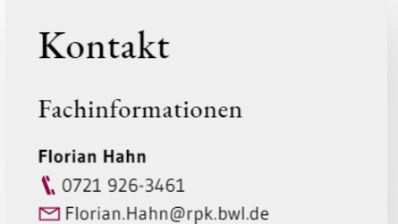 Ausschnitt Kontakt aus Internet-Seite Beispiel: Bild-Ausschnitt Kontakt aus Internet-Seite