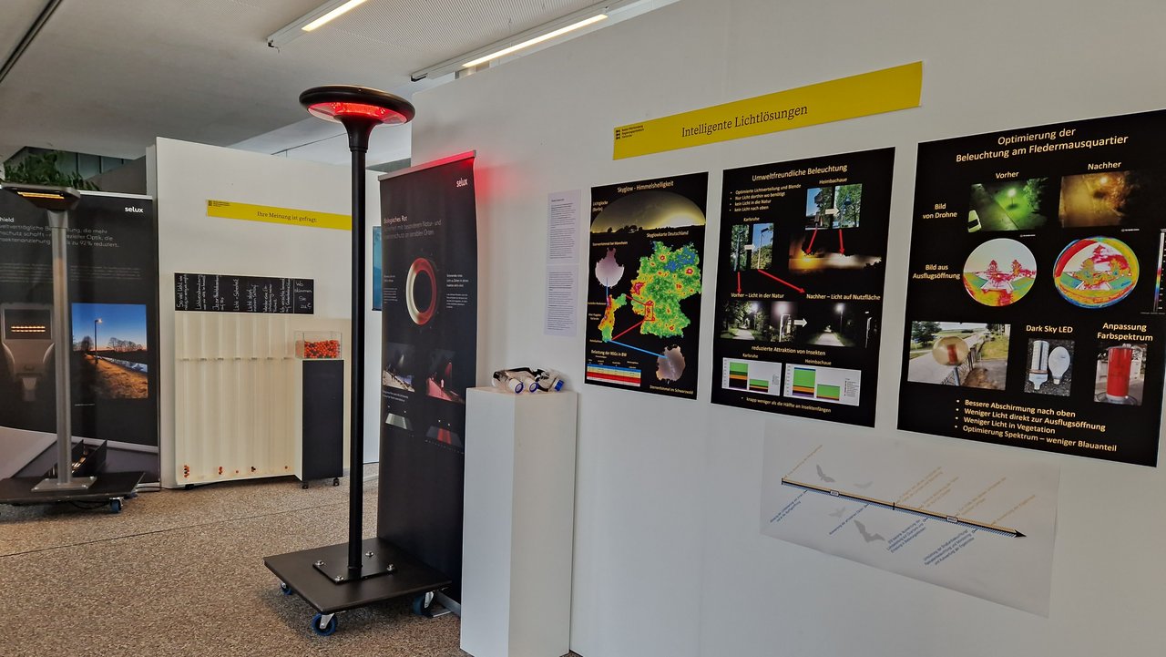 Auf diesem Bild sehen Sie ein Teil der Ausstellung "Verlust der Nacht".