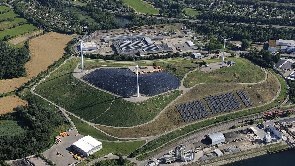 Luftbild Deponie Karlsruhe-West ©Stadt Karlsruhe - Amt für Abfallwirtschaft