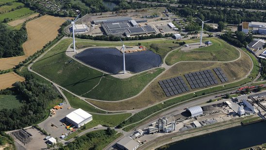 Luftbild Deponie Karlsruhe-West ©Stadt Karlsruhe - Amt für Abfallwirtschaft