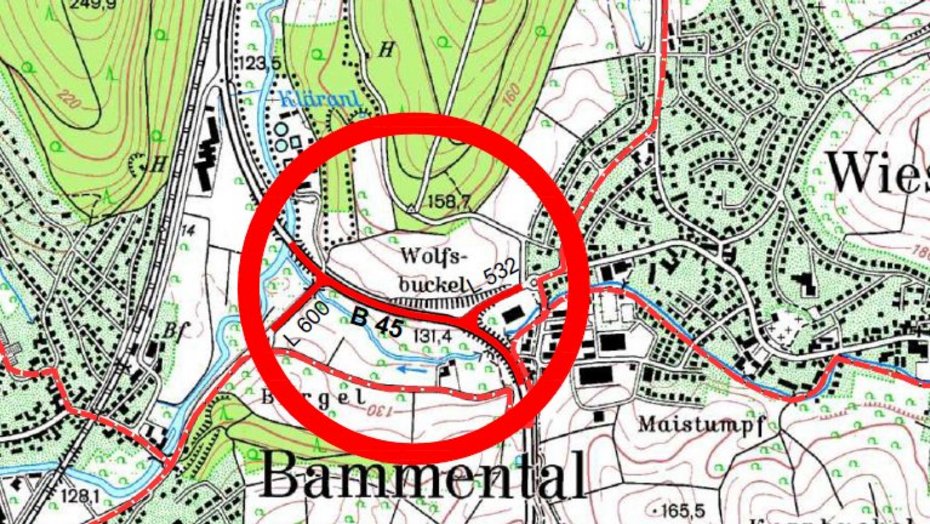 Geplanter Ausbau, Aussschnitt aus der Übersichtskarte