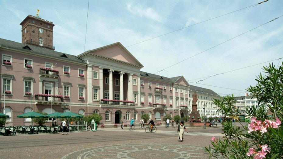 Rathaus der Stadt Karlsruhe Vorderansicht Rathaus Karlsruhe
