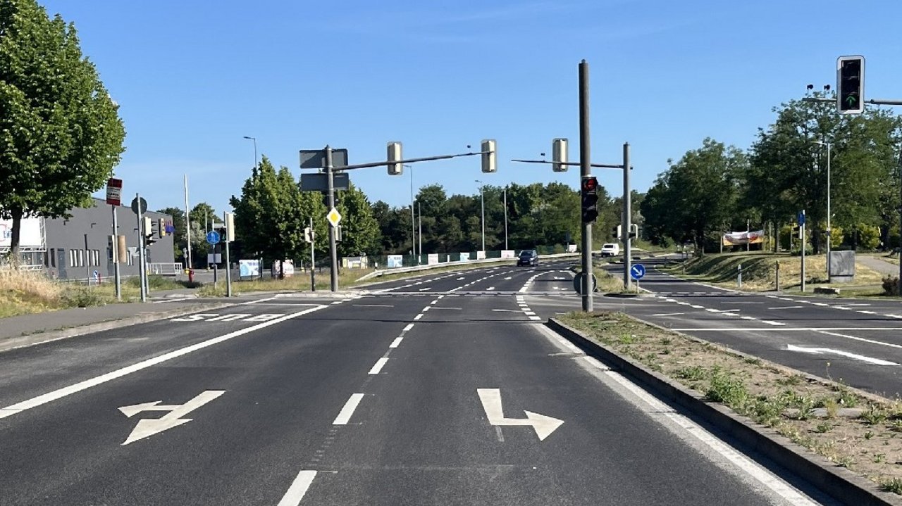 Fahrbahndecke nach Fertigstellung