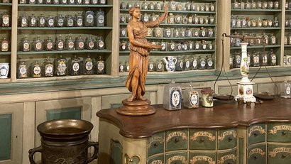 Barocke Apothekenoffizin im Deutschen Apotheken-Museum