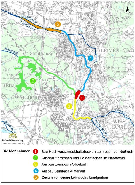 Übersichtslageplan der Maßnahmen