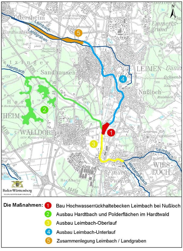 Übersichtslageplan der Maßnahmen