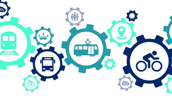 Neues Mobilitätskonzept Neue Mobilität – Rad- und Fußverkehr, ÖPNV und Motorisierter Individualverkehr greifen wie Zahnräder ineinander