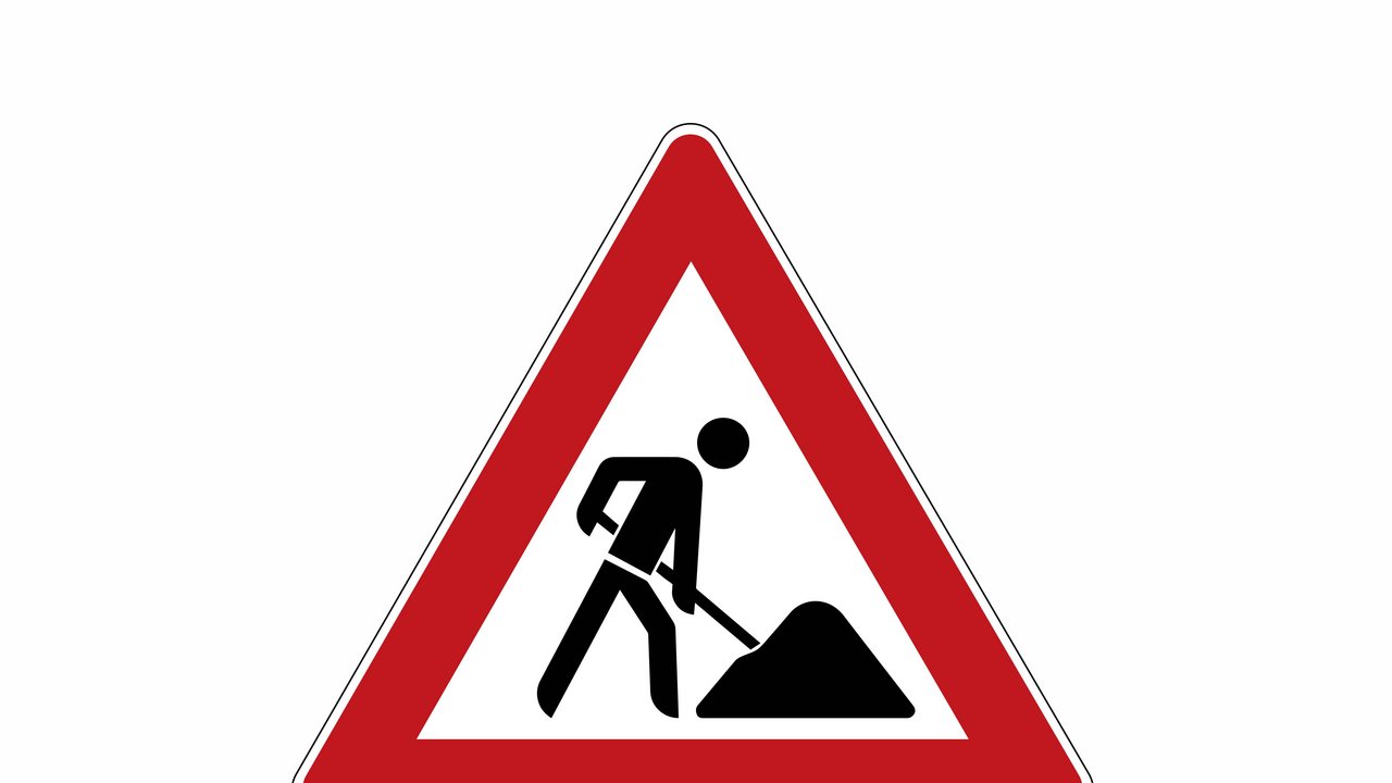 Baustellenschild