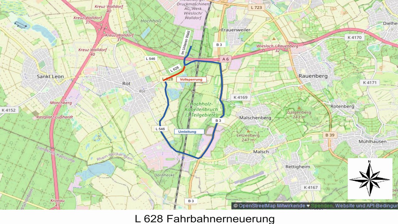 L628 Umleitung